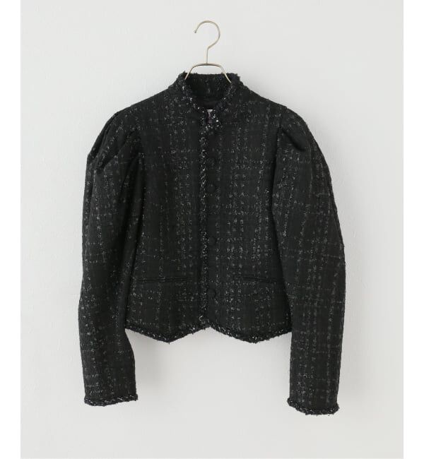 JOURNAL STANDARD「【VIVIANO / ヴィヴィアーノ】 TWEED COL MONTANT JACKET」|テーラードジャケット|ブラック