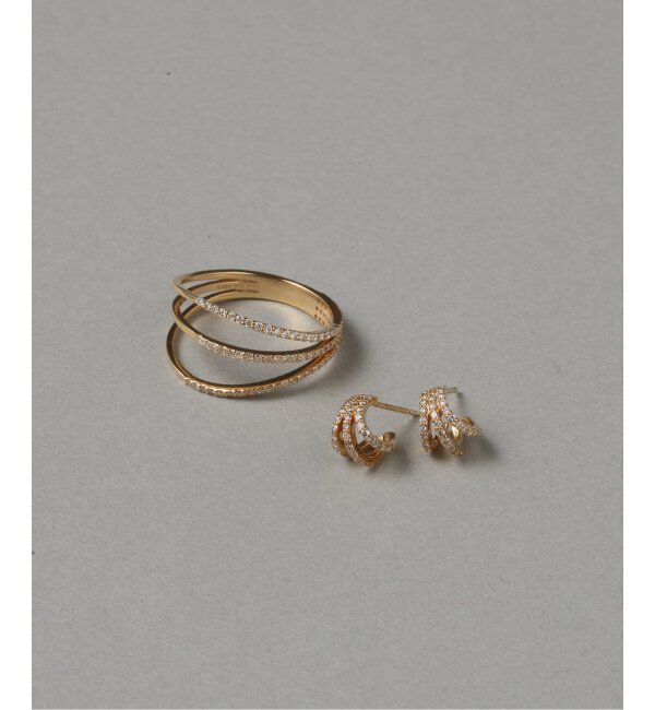 Lilas by Spick&Span「シャイニングダイヤ3ラインピアス K18（両耳）」|ピアス|