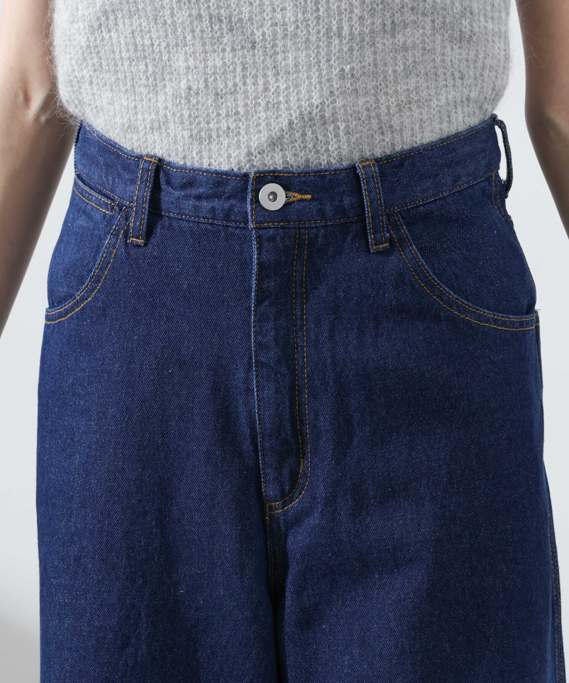 nano･universe「ワイドデニムパンツ（セットアップ可）」|チノ|