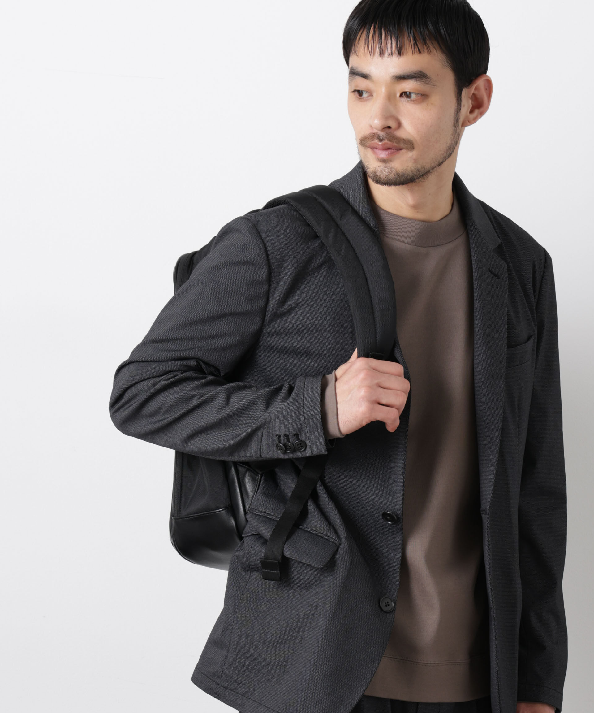 nano･universe「｢Damerino｣ 軽量ジャージーデニムライクストレッチセットアップ」|スーツ|