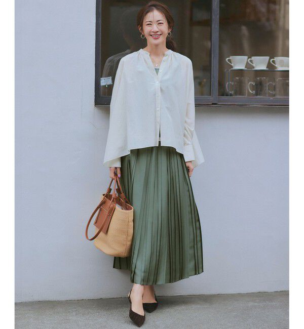 23区「【洗える】シアーコットンシルク ハンカチーフヘム デザイン シャツ」|シャツ・ブラウス|