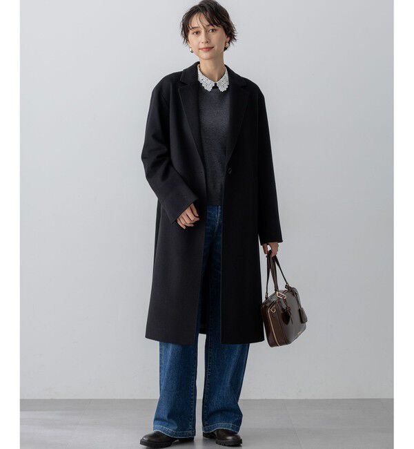 23区「【洗える】エンブロイダリー フラワーレースコンビ ニット」|ニット・セーター|