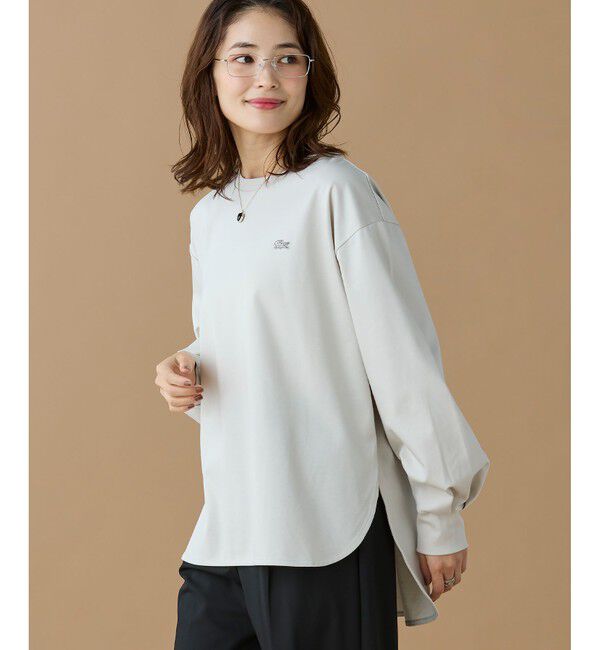 LACOSTE「【オンライン限定】LACOSTE バルーンスリーブ サイドスリット オーバーサイズTシャツ」|Tシャツ・カットソー|