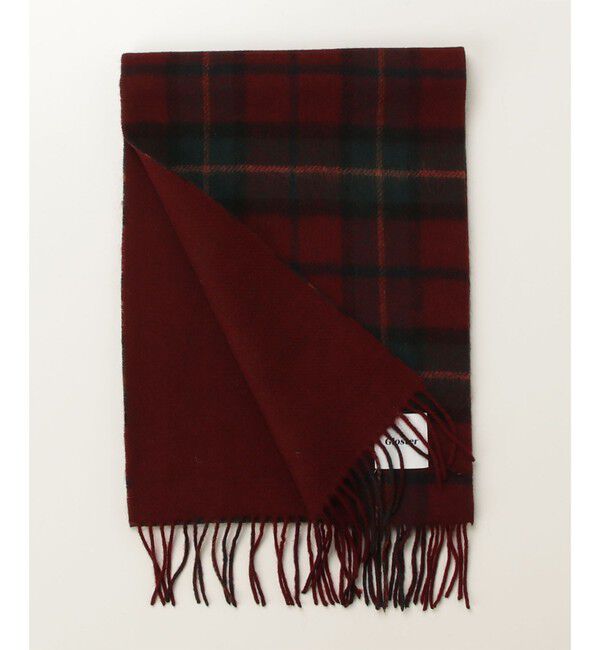 GLOSTER「【カシミヤブレンド】ウールリバーシブルチェックマフラー」|マフラー|