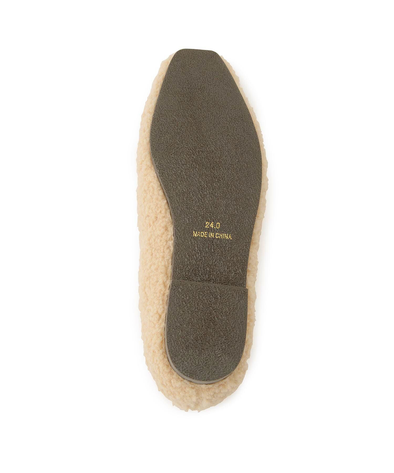 Juze「ボアフラットパンプス」|バレエシューズ|