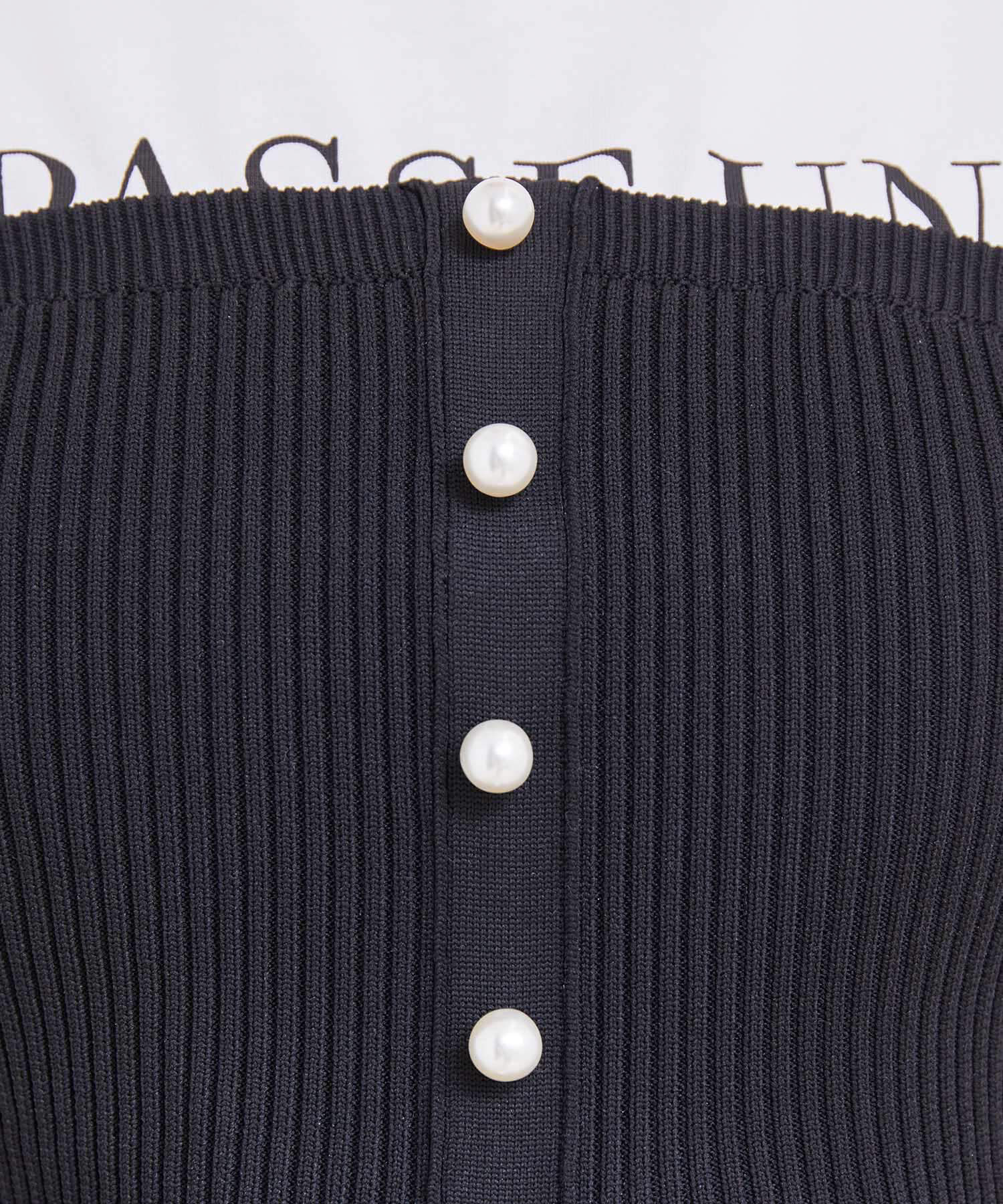 VIS「【洗える】パール釦ニットビスチェ」|ニット・セーター|