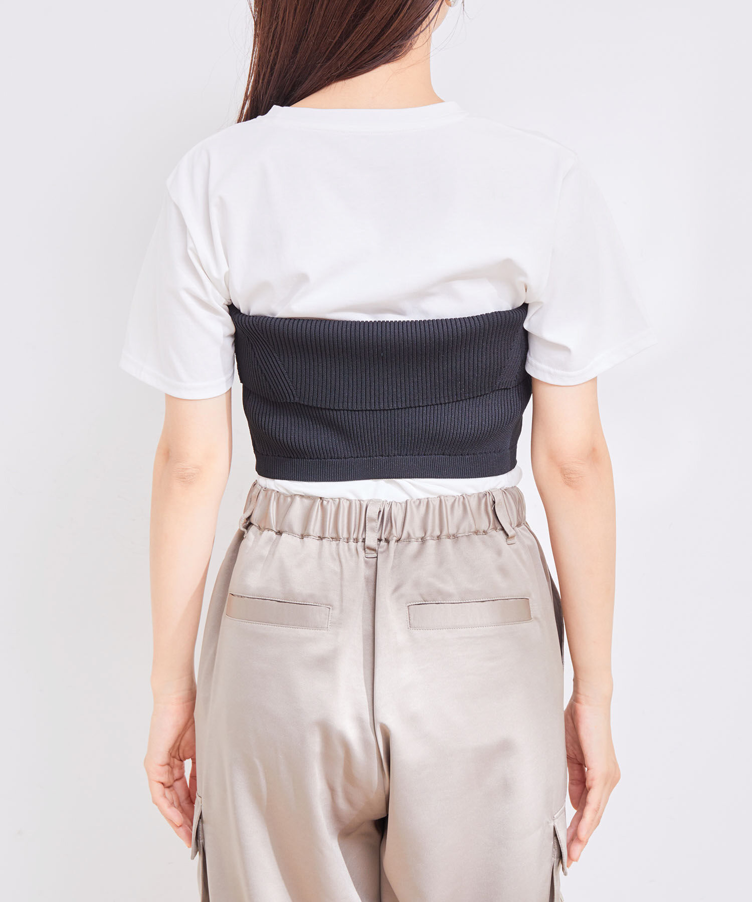 VIS「【洗える】パール釦ニットビスチェ」|ニット・セーター|