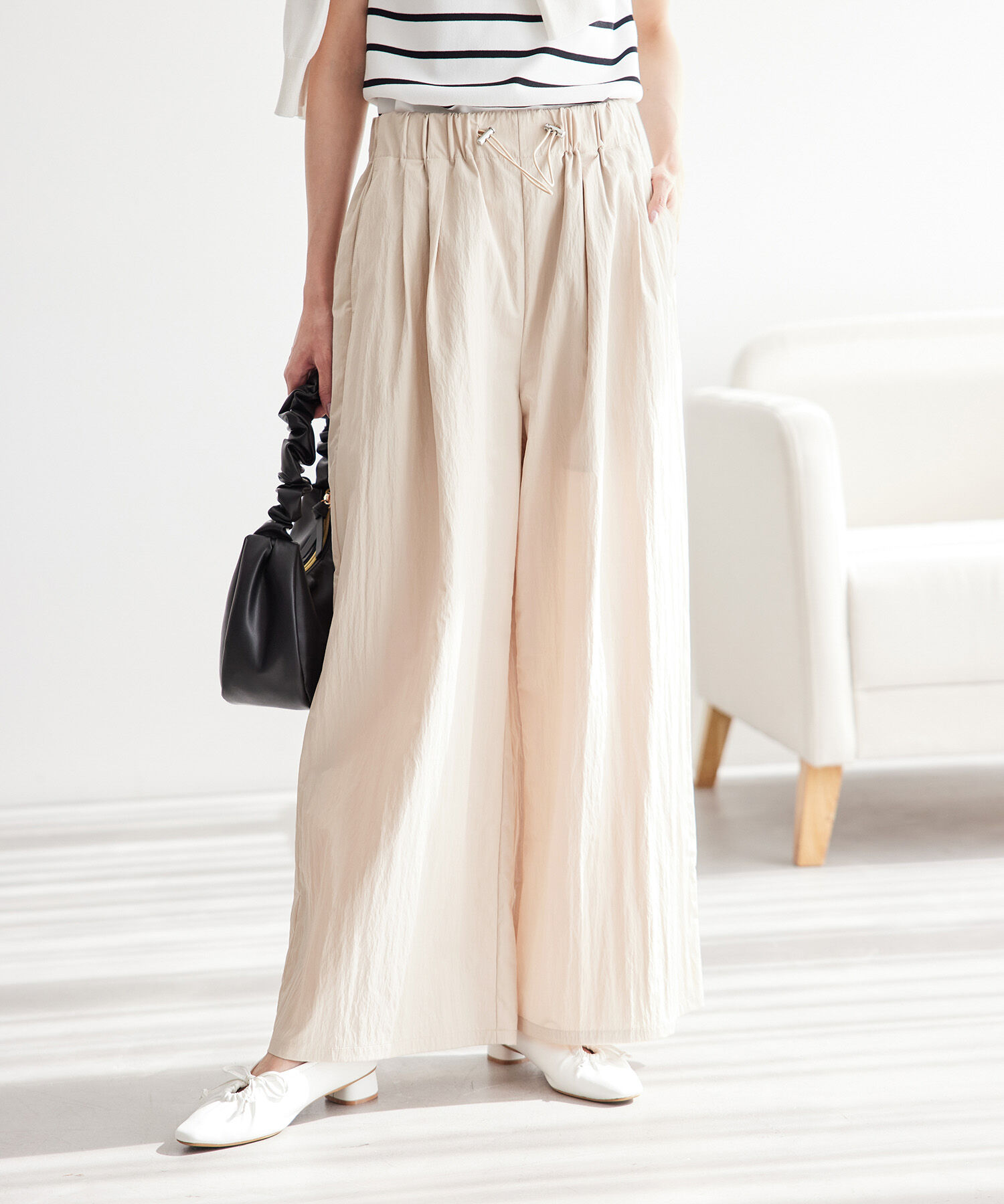 Rope&rsquo;Picnic「ウエストドロストコードイージーパンツ」|その他|ピンク(63)