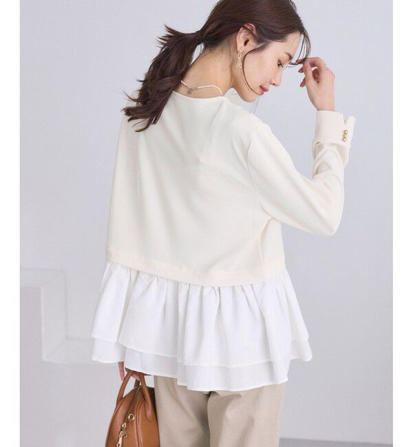 Rope&rsquo;Picnic「布帛ドッキングペプラムギャザープルオーバー」|Tシャツ・カットソー|