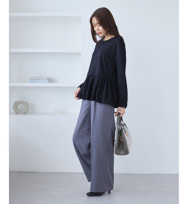 Rope&rsquo;Picnic「布帛ドッキングペプラムギャザープルオーバー」|Tシャツ・カットソー|