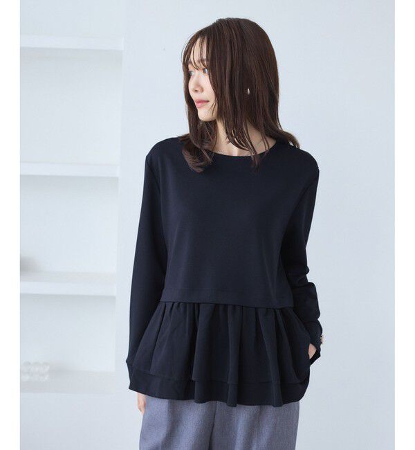 Rope&rsquo;Picnic「布帛ドッキングペプラムギャザープルオーバー」|Tシャツ・カットソー|