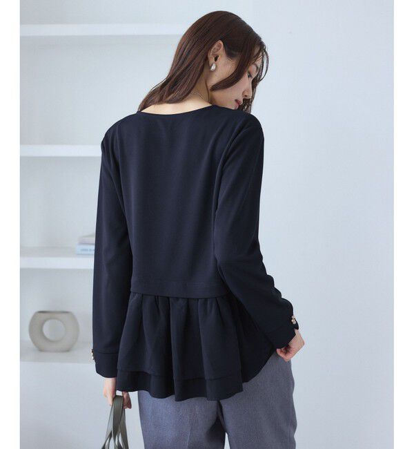 Rope&rsquo;Picnic「布帛ドッキングペプラムギャザープルオーバー」|Tシャツ・カットソー|