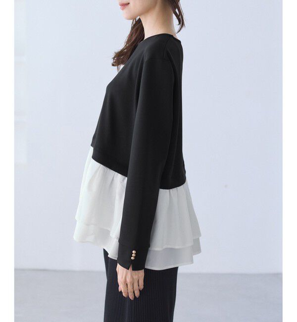 Rope&rsquo;Picnic「布帛ドッキングペプラムギャザープルオーバー」|Tシャツ・カットソー|