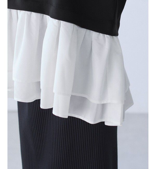 Rope&rsquo;Picnic「布帛ドッキングペプラムギャザープルオーバー」|Tシャツ・カットソー|