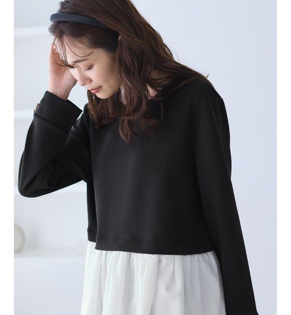 Rope&rsquo;Picnic「布帛ドッキングペプラムギャザープルオーバー」|Tシャツ・カットソー|