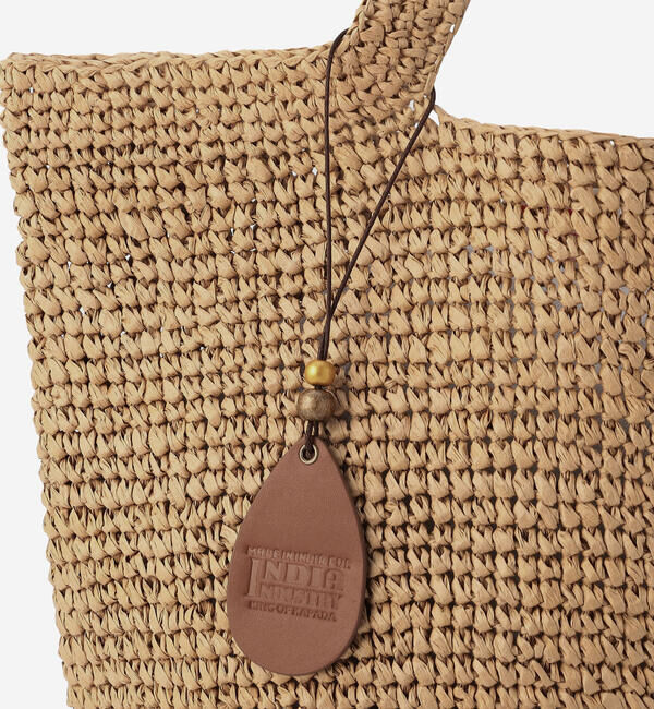  「INDIA INDUSTRY | ペーパーラフィア トートバッグ WOMEN」|トートバッグ|