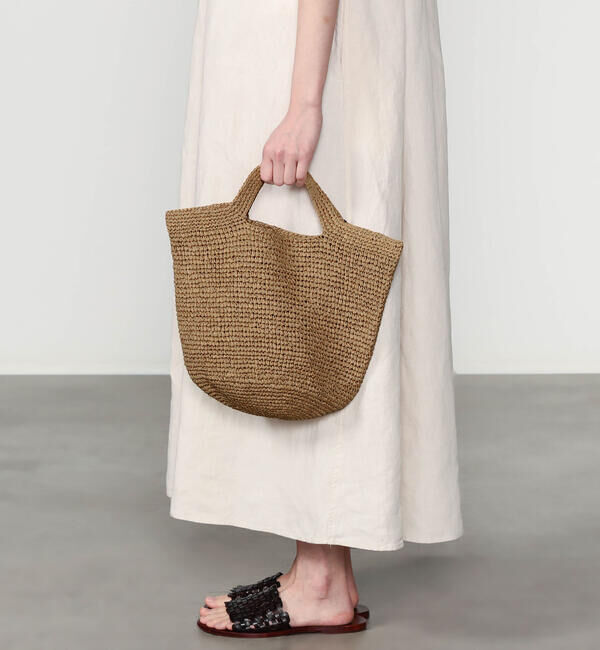  「INDIA INDUSTRY | ペーパーラフィア トートバッグ WOMEN」|トートバッグ|