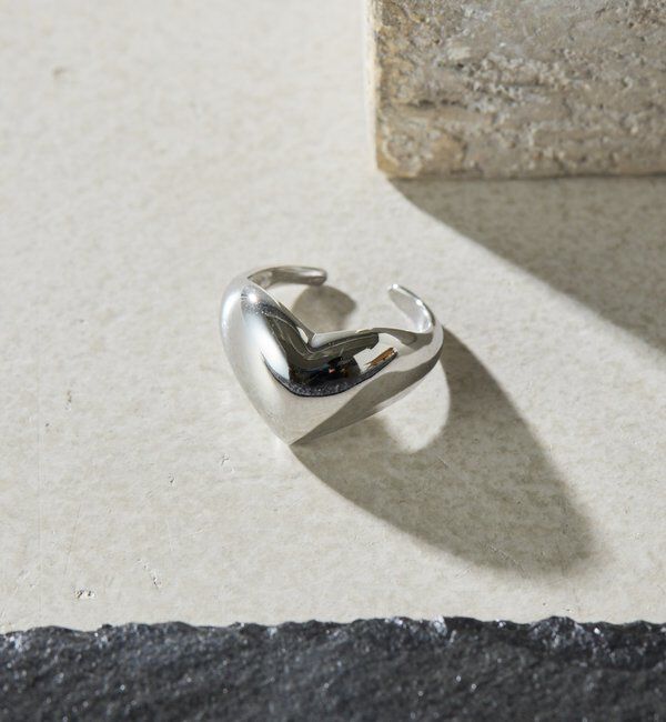  「【Sivelle./シヴェル】ステンレスカーブハートリング」|リング|シルバー