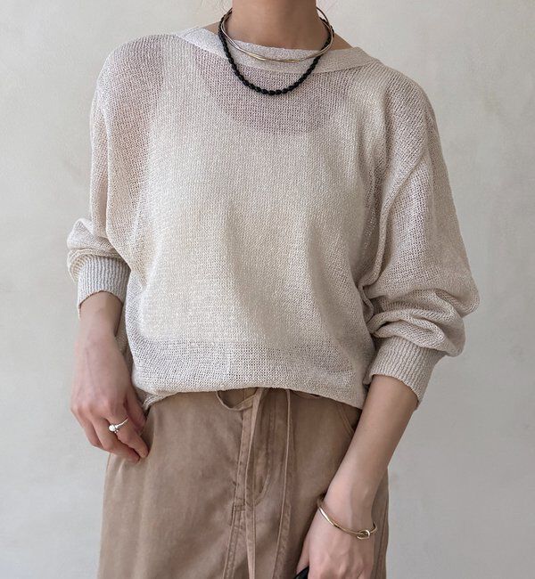  「ペーパーヤーン前後2WAYカーディガン」|カーディガン|