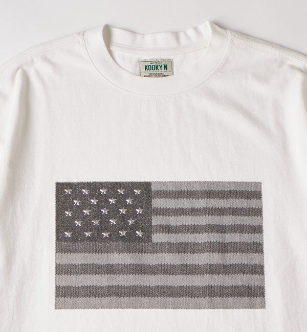  「【UNISEX】KOOKY'N スタースタッズフラッググラフィックTEE」|Tシャツ・カットソー|