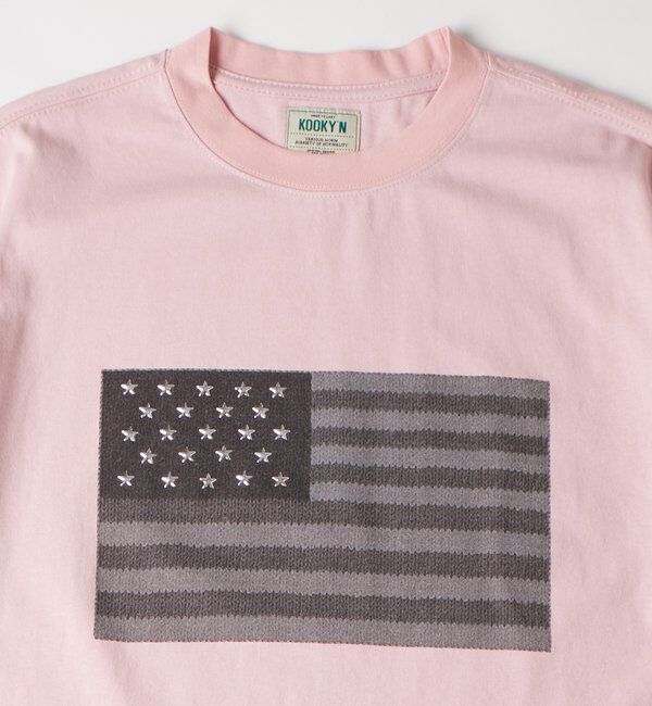  「【UNISEX】KOOKY'N スタースタッズフラッググラフィックTEE」|Tシャツ・カットソー|
