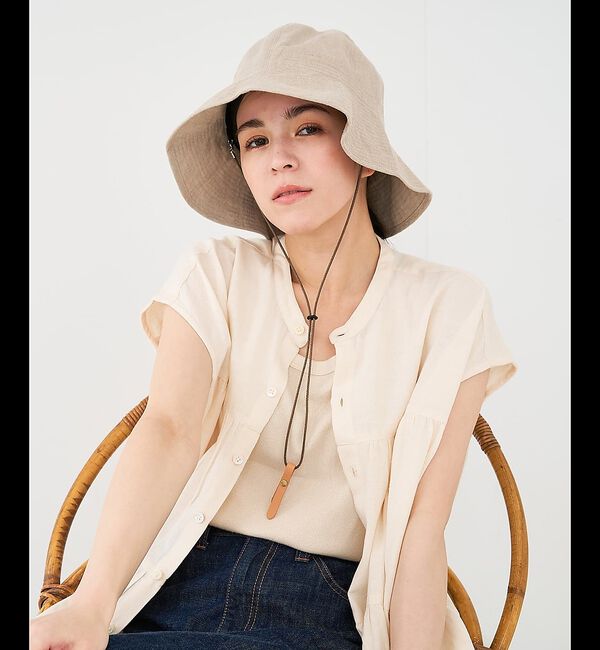 collex「【Nine Tailor/ナインテーラー】 Canna Hat リネンハット」|その他|ベージュ