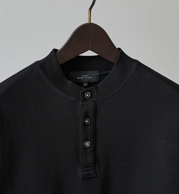 ABAHOUSE「【ヘンリーネック】ポンチ 長袖 Ｔシャツ」|Tシャツ・カットソー|