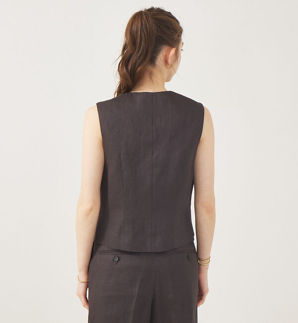 Rouge vif「【セットアップ対応】セットアップテーラードベスト」|ベスト・ジレ|