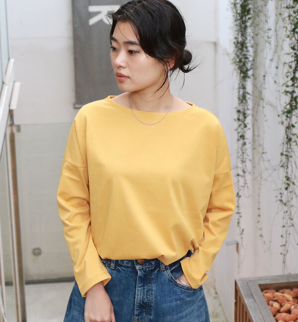 Rouge vif「【一部店舗限定】エコポリコット天竺プルオーバー/ ロングスリーブTシャツ」|Tシャツ・カットソー|