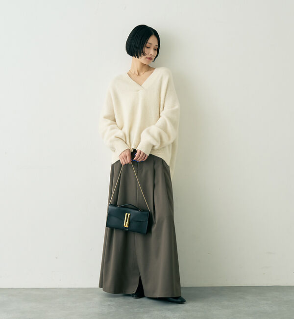 Rouge vif「【人気追加】 タックフレアマキシスカート」|スカート|