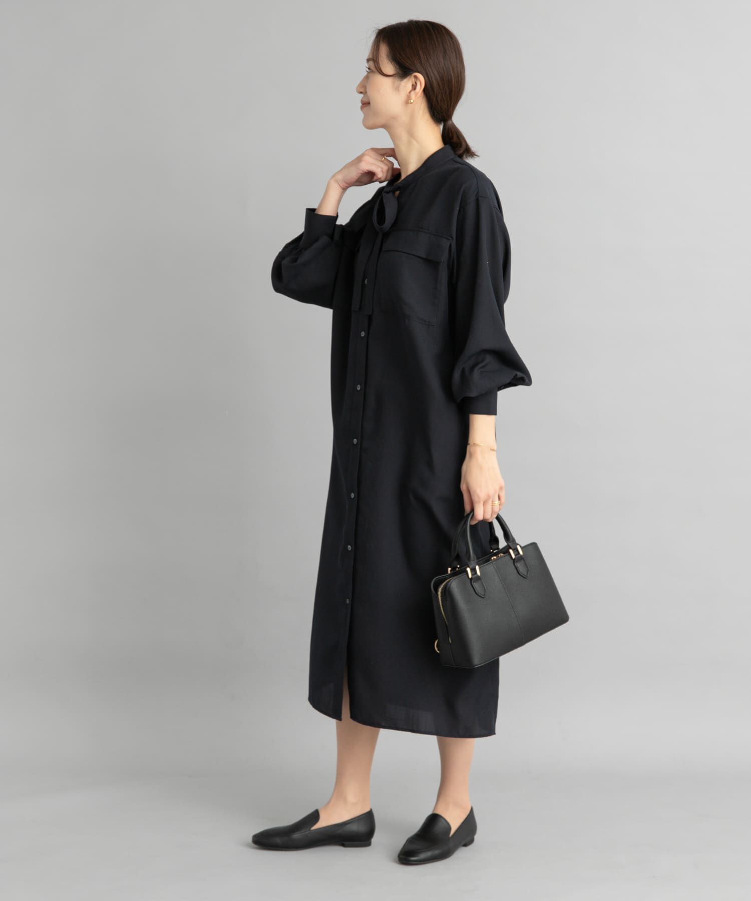 URBAN RESEARCH DOORS「ボウタイワークシャツワンピース」|ワンピース|