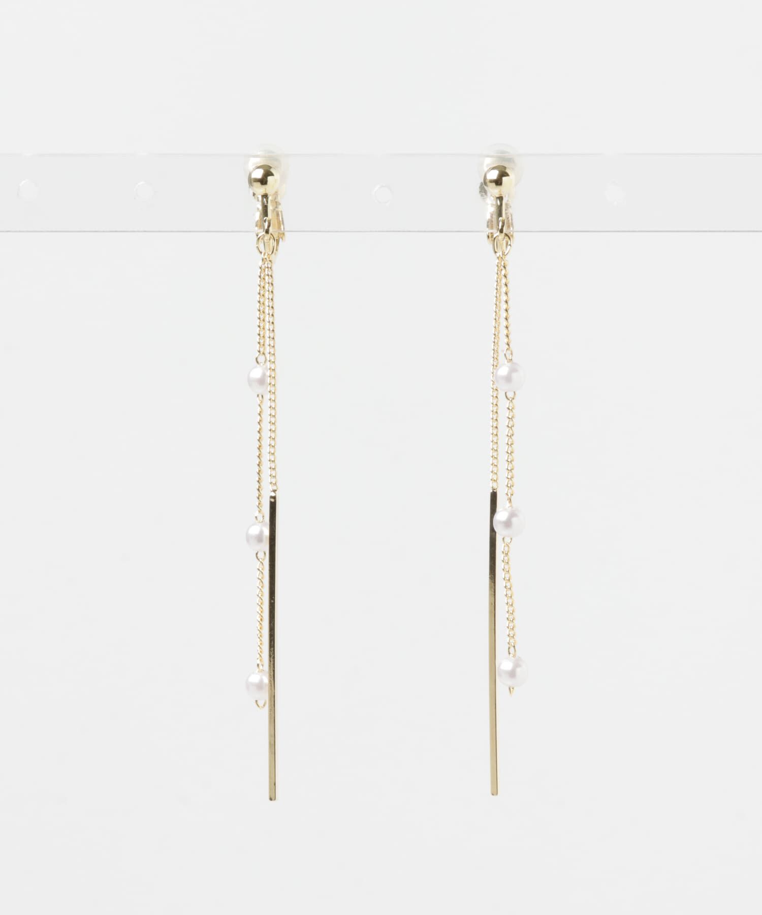 SMELLY「ミニパールチェーンイヤリング」|イヤリング|