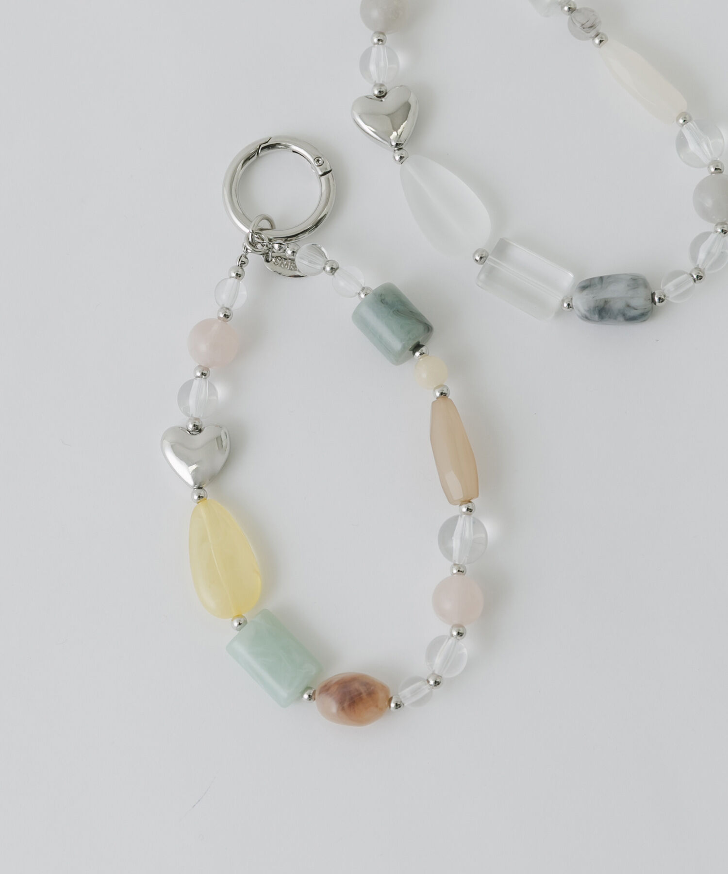 SMELLY「クリアビーズモチーフキーチェーン」|チャーム・キーホルダー|ベージュ系その他