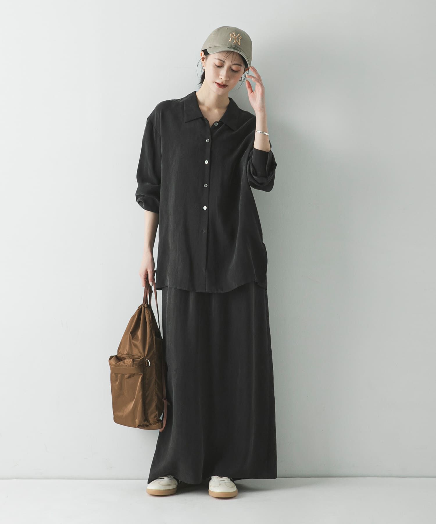 URBAN RESEARCH「キュプラギャザーIラインスカート」|スカート|