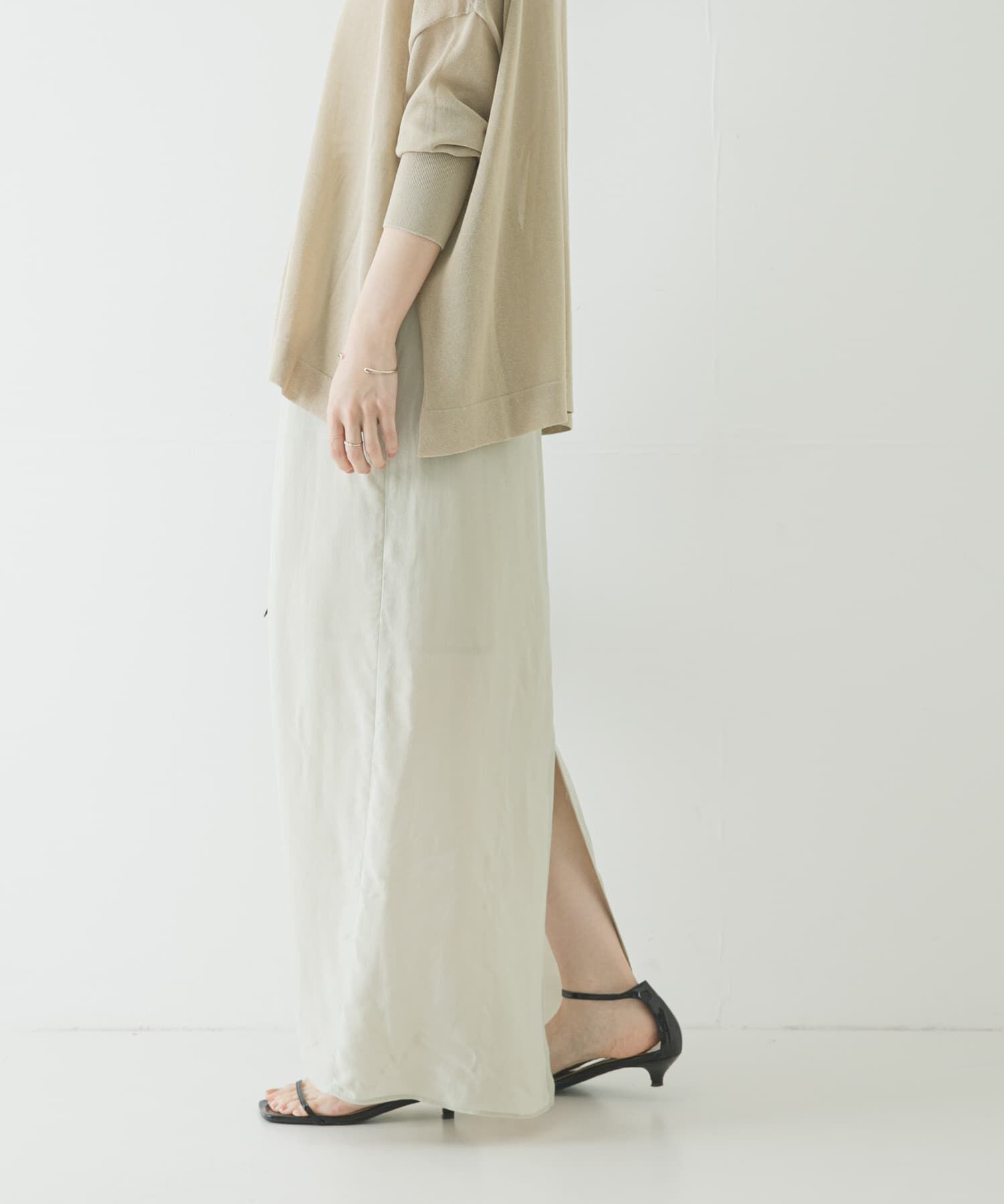 URBAN RESEARCH「キュプラギャザーIラインスカート」|スカート|