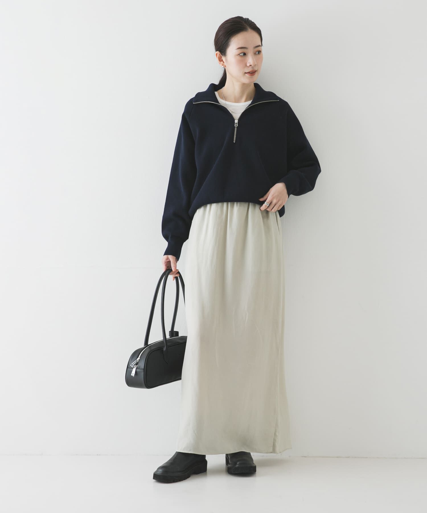 URBAN RESEARCH「キュプラギャザーIラインスカート」|スカート|