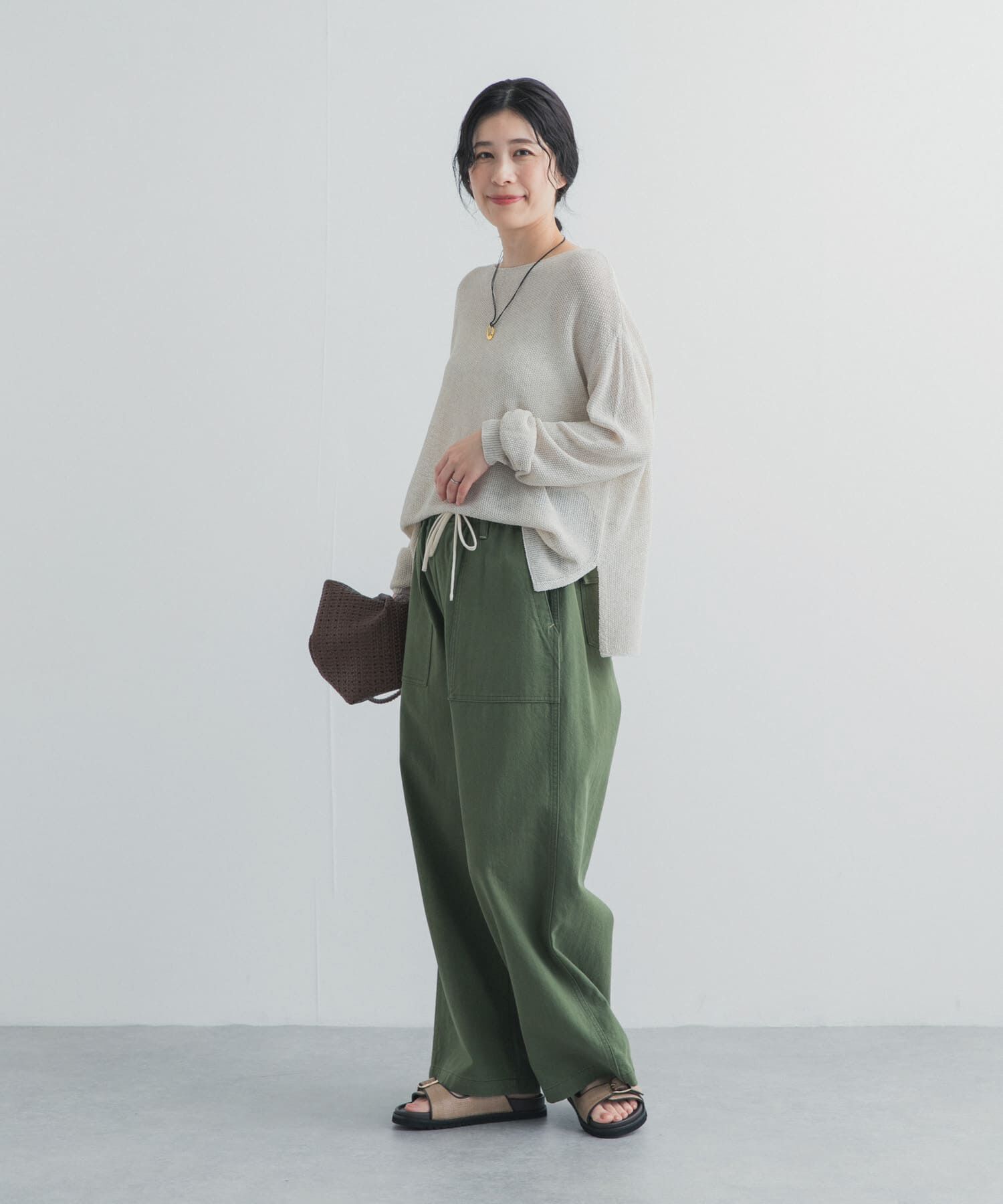 URBAN RESEARCH DOORS「ラメシアーリラックスニット」|ニット・セーター|