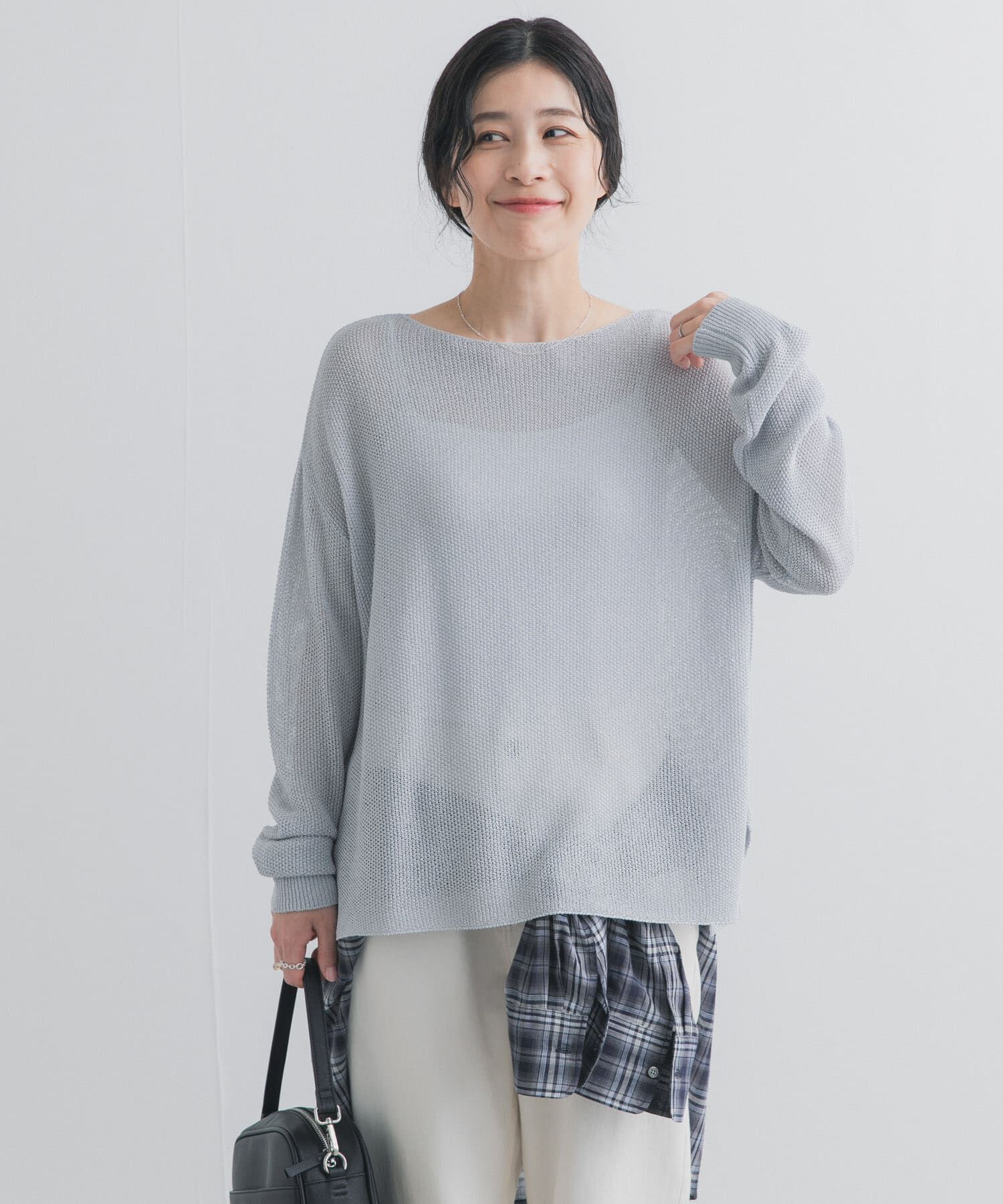 URBAN RESEARCH DOORS「ラメシアーリラックスニット」|ニット・セーター|