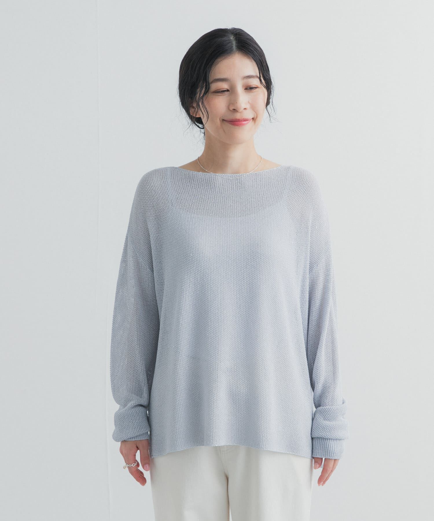 URBAN RESEARCH DOORS「ラメシアーリラックスニット」|ニット・セーター|