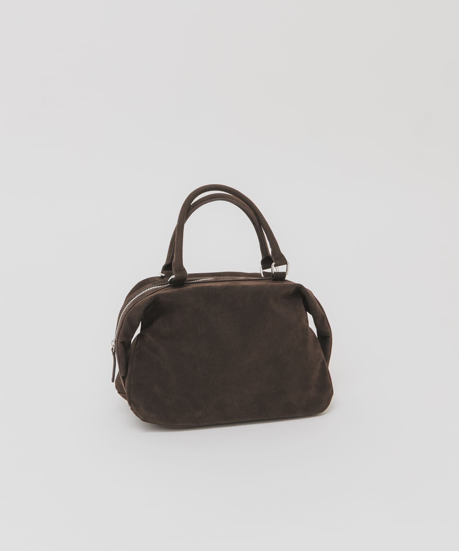  「ドロップファスナーデザインボストンBAG」|ボストンバッグ|ダークブラウン