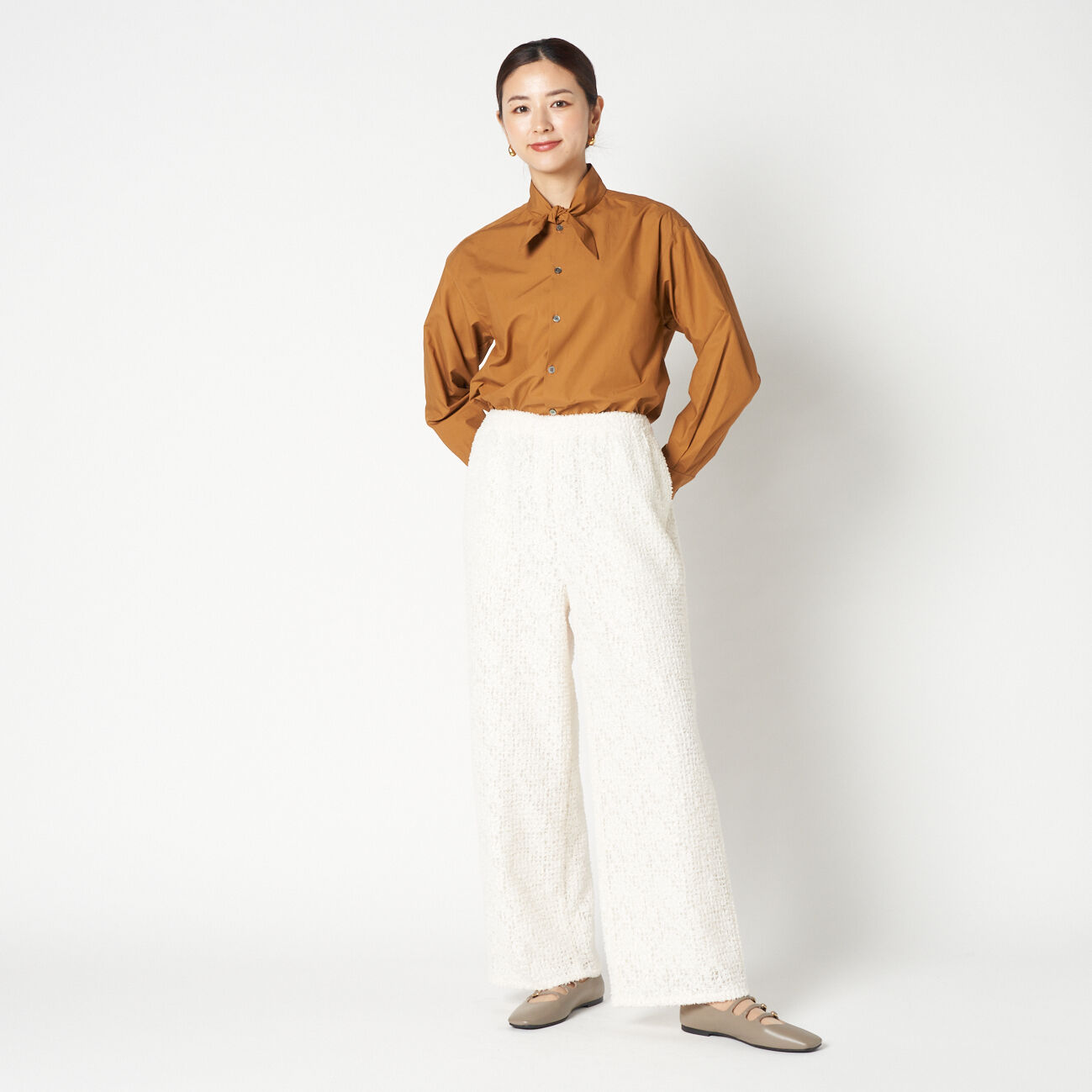 HELIOPOLE「HELIOPOLE FEATHER TULLE EASY PANTS」|チノ|
