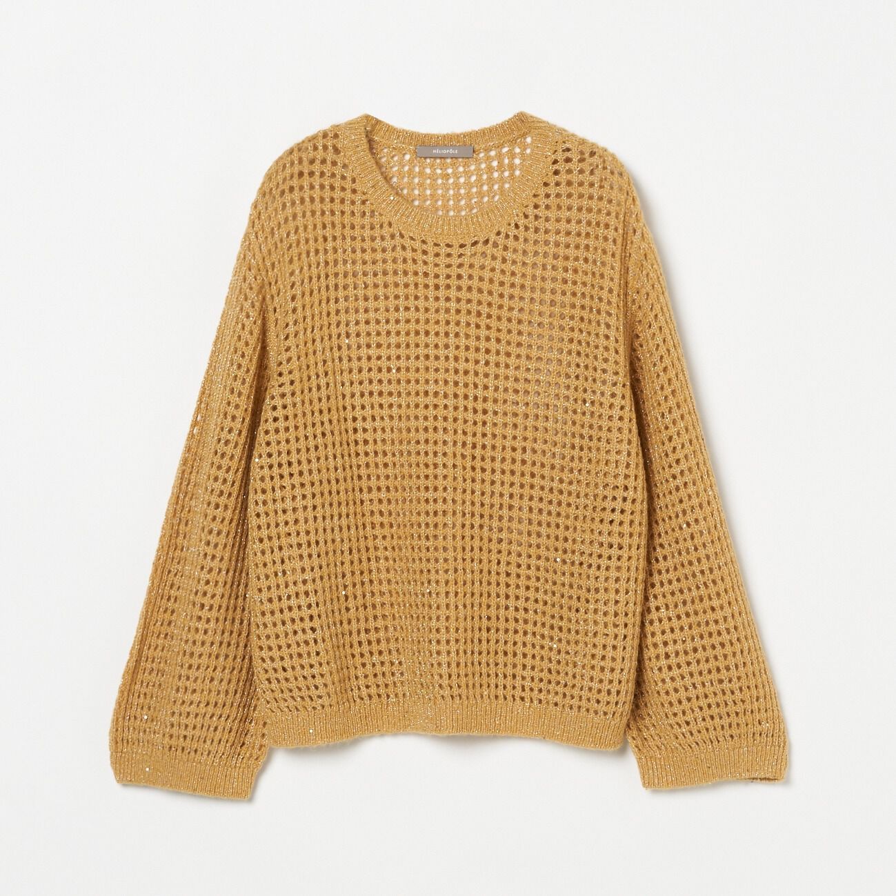 HELIOPOLE「HELIOPOLE SHEER SPANGLE KNIT」|ニット・セーター|イエロー