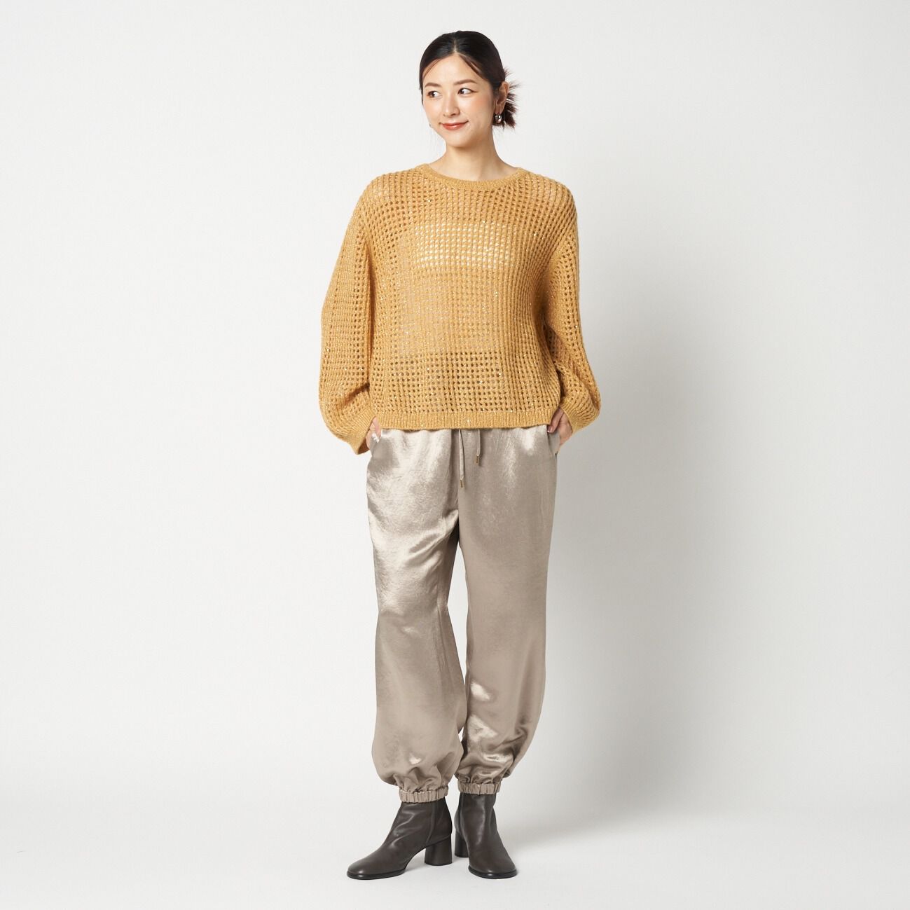 HELIOPOLE「HELIOPOLE SHEER SPANGLE KNIT」|ニット・セーター|