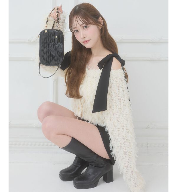  「チュールリボンカーディガン」|カーディガン|