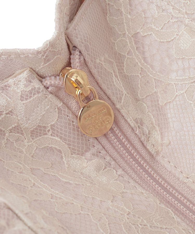 Maison de FLEUR「レースフリルハンドルスクエアトートSバッグ」|トートバッグ|