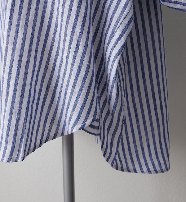  「麻レーヨンストライプシャツ」|シャツ・ブラウス|