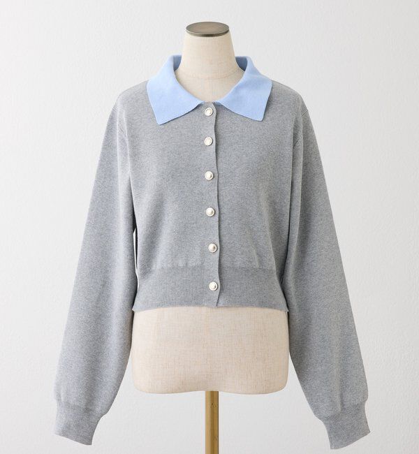  「配色襟付きニット」|ニット・セーター|