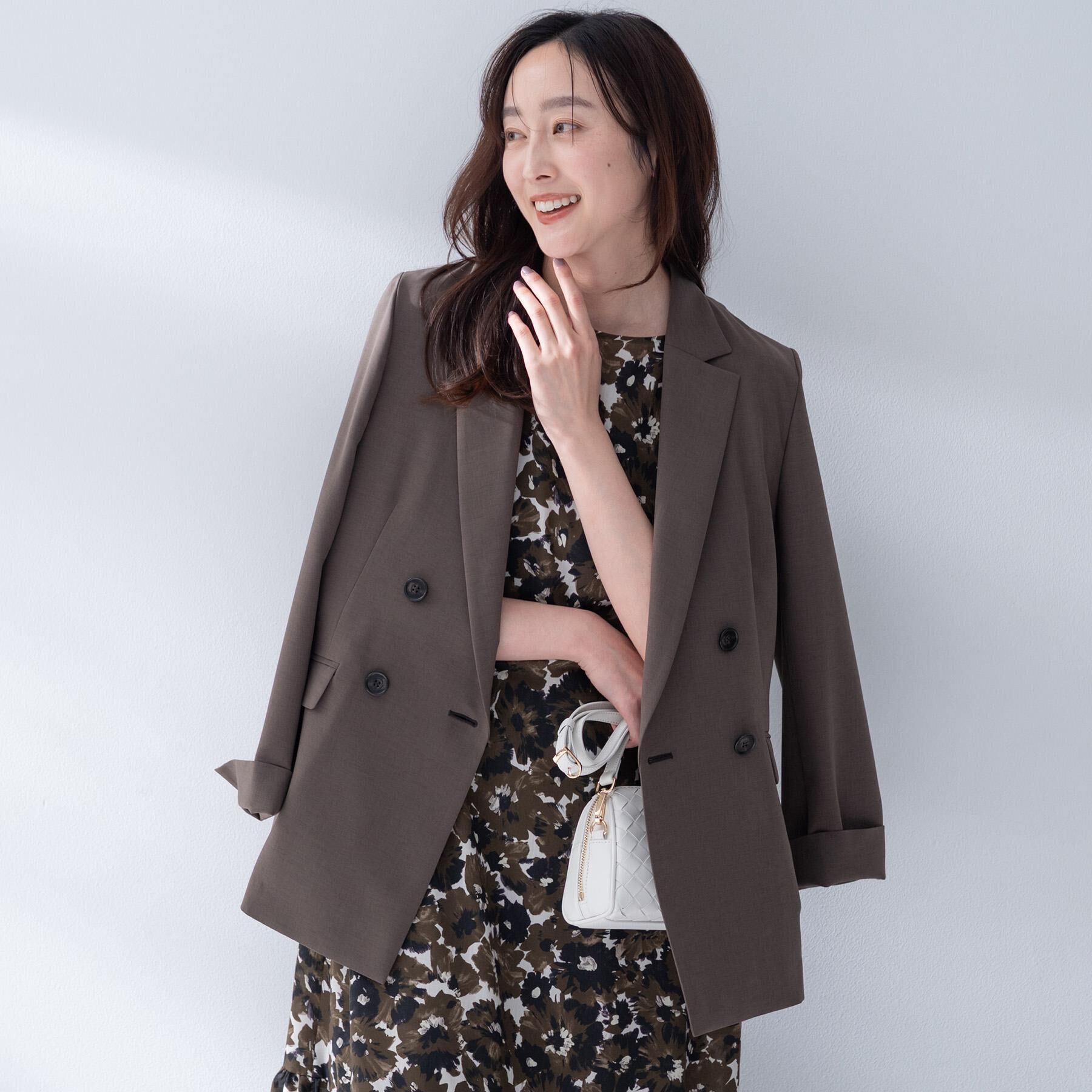 UNTITLED「【UV/接触冷感/洗える】エアリー ダブルブレストジャケット」|テーラードジャケット|