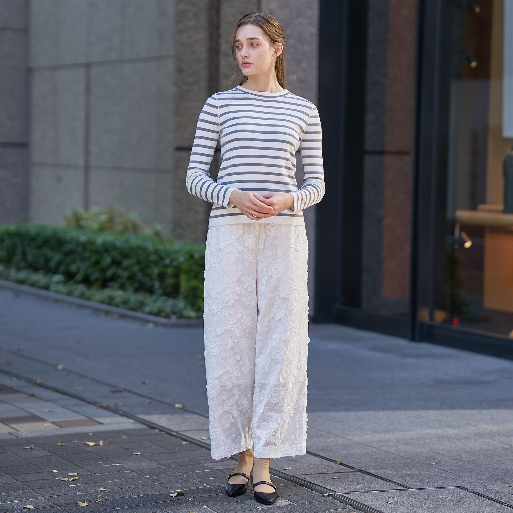 DRESSTERIOR「【ウォッシャブル/ウエストゴム】コットンエンブロイダリー イージーパンツ」|その他|