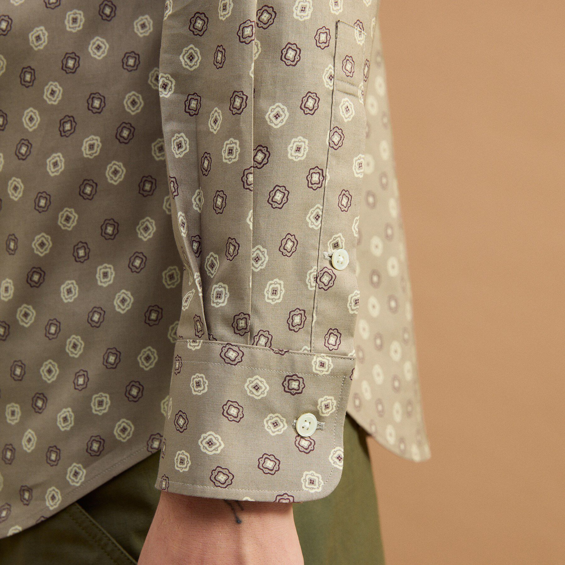 40CARATS&525「小紋プリントシャツ」|シャツ・ブラウス|